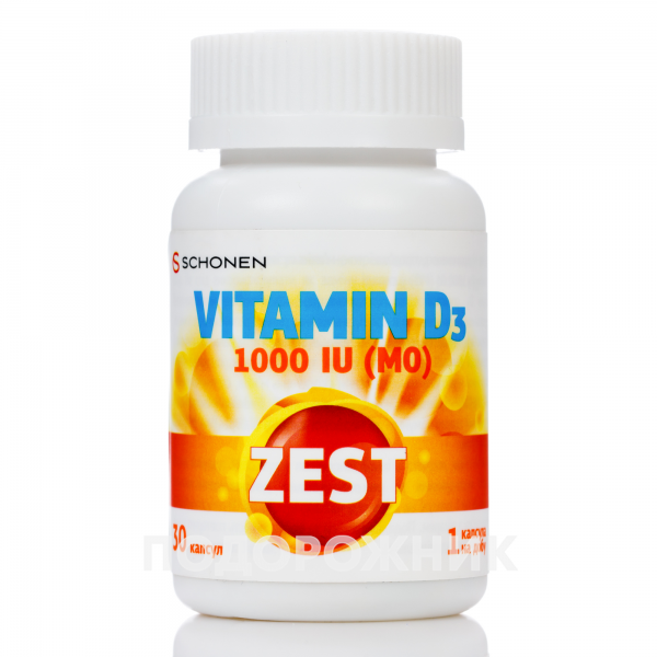 Зест(Zest) Вітамін D3 у капсулах, 30 шт.: інструкція, ціна, відгуки ...