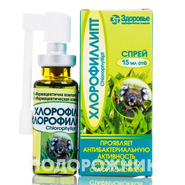 Хлорофіліпт спрей, 15 мл: інструкція, ціна, відгуки, аналоги. Купити ...