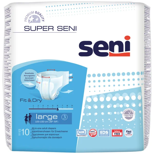 Подгузники для взрослых Seni (Сени) Super Large (Супер Лардж), 10 шт.