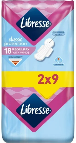 Прокладки Libresse Classic Protection Regular (Лібресс Класік Протекшин Регулар), 18 шт.