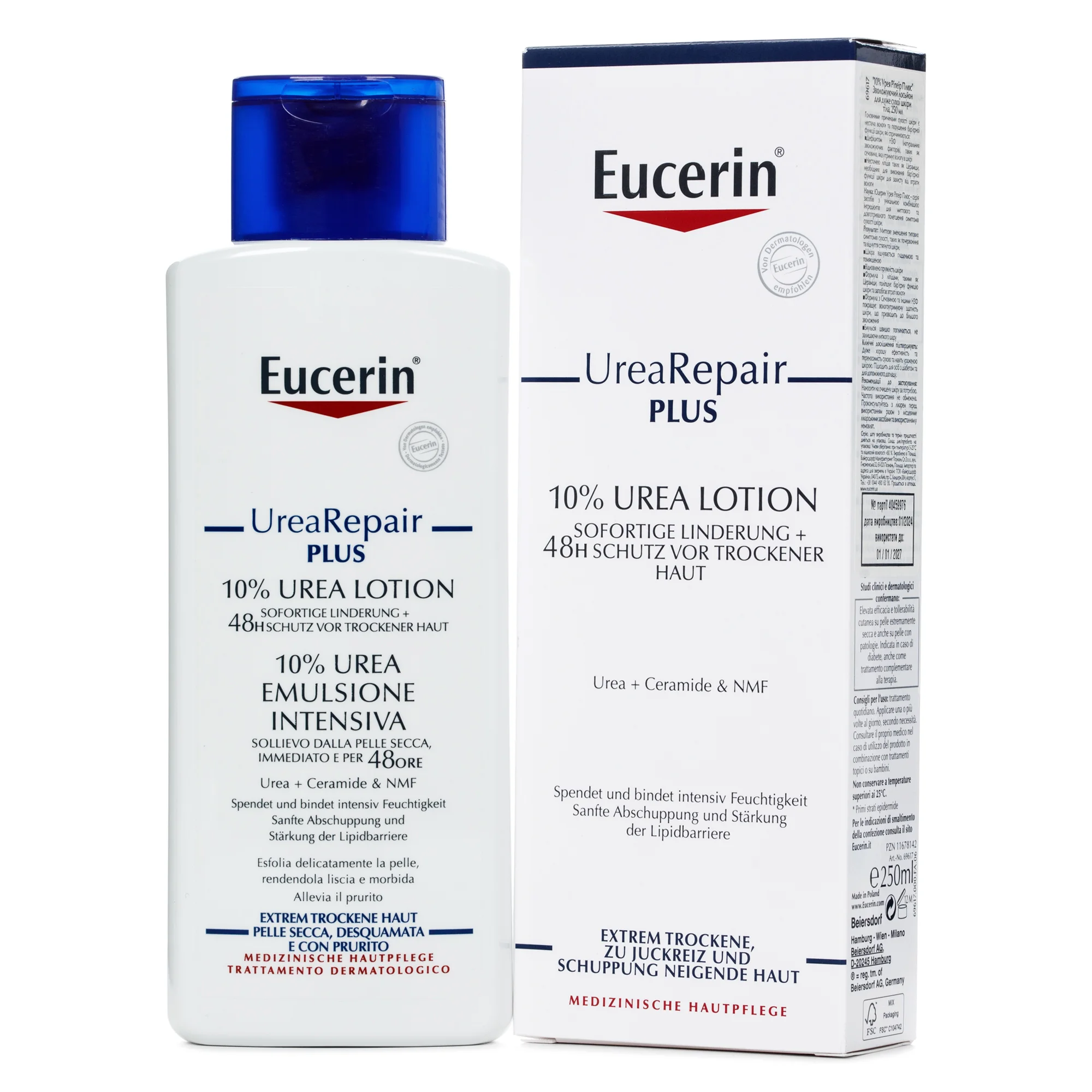 Зволожуючий лосьйон Eucerin (Юцерин) 10% UreaRepair Plus для дуже сухої шкіри тіла, 250 мл