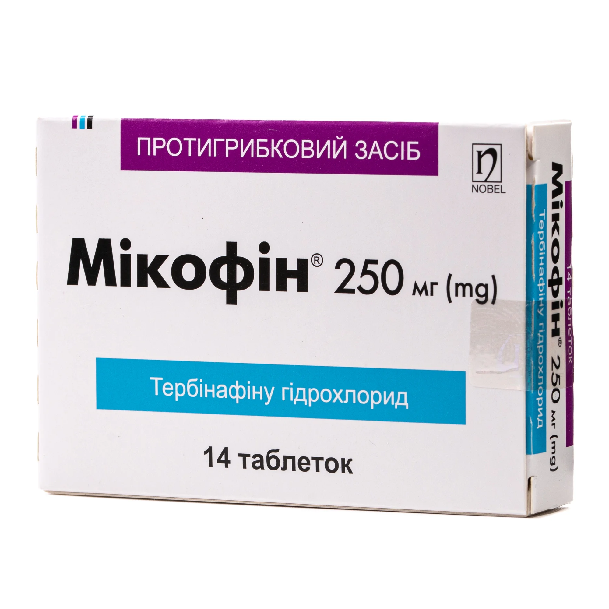 Мікофін таблетки по 250 мг, 14 шт.