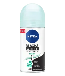 Дезодорант шариковый Nivea Черное и белое Невидимая защита Фреш, 50 мл