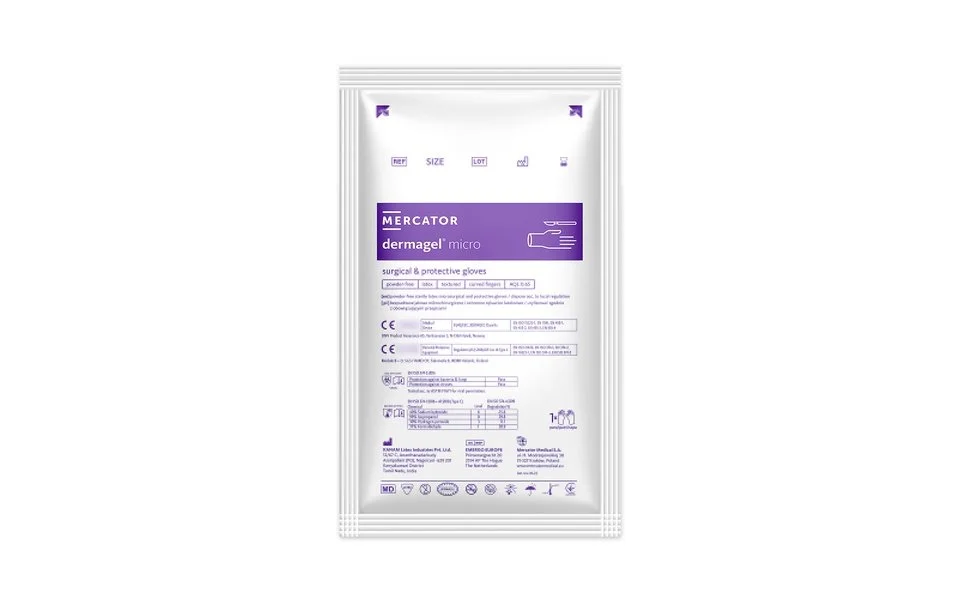 Рукавиці Dermagel (Дермагель) micro стерильні без пудри, розмір 6,5, 1 пара