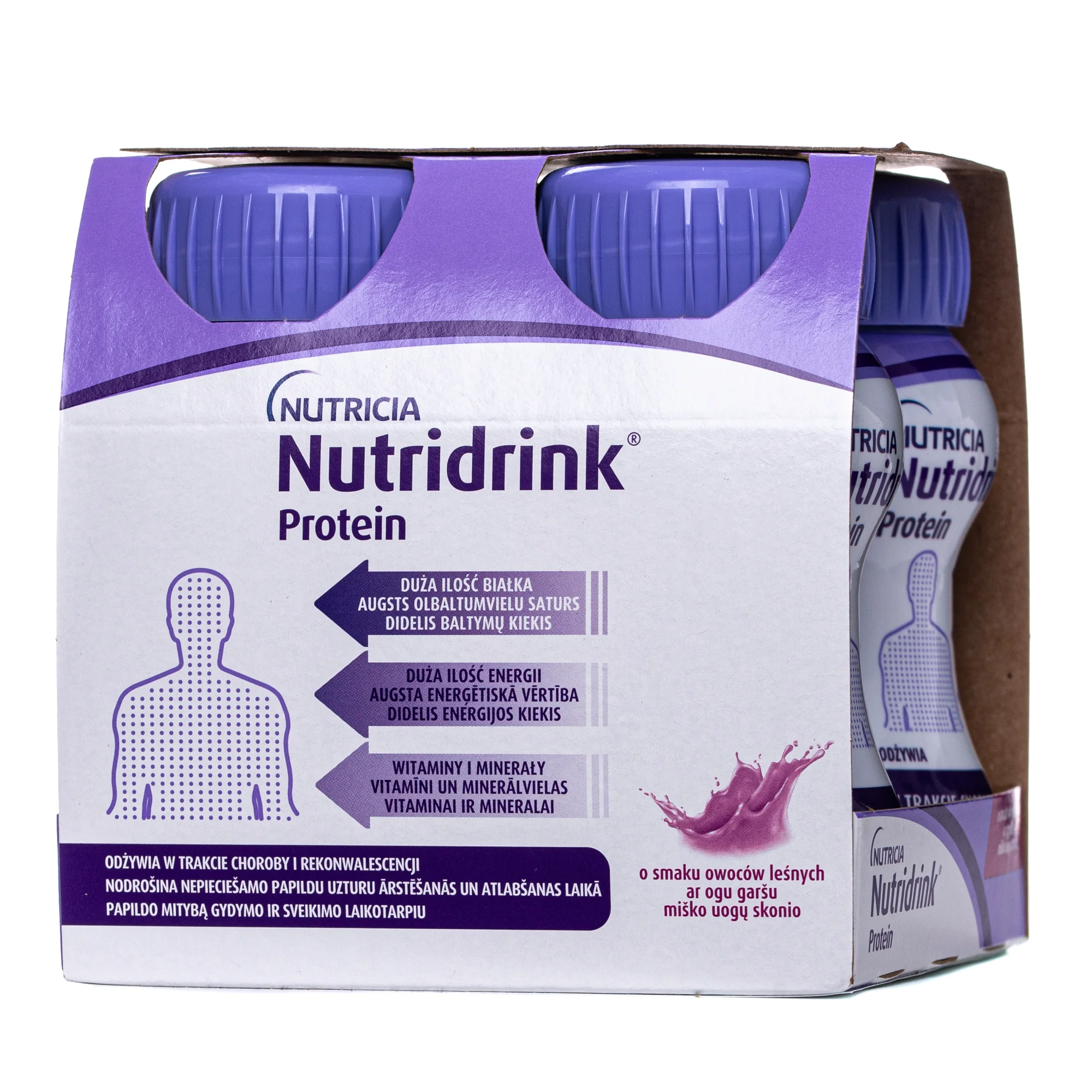 Ентеральне харчування Nutridrink (Нутрідрінк) Protein зі смаком лісових плодів, 125 мл, 4 шт.