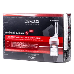 Засіб для волосся Vichy (Віши) Dercos Aminexil Clinical 5 проти випадання волосся для чоловіків в ампулах по 6 мл, 21 шт.