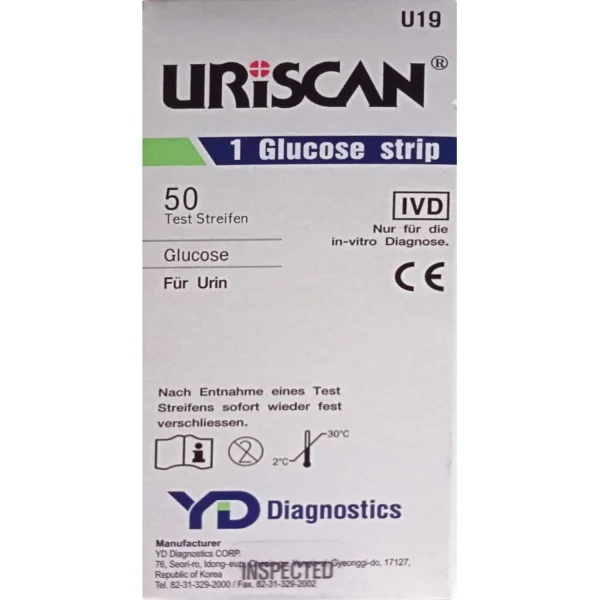 Тест-смужки для визначення глюкози в сечі Урискан (URISCAN) U-19, 50 шт.