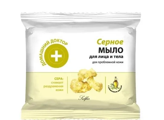 Мило для обличчя і тіла Домашній Доктор, Сірчане, 70 г