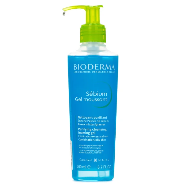 Гель для обличчя Bioderma Sebium (Біодерма Себіум) очищуючий, 200 мл