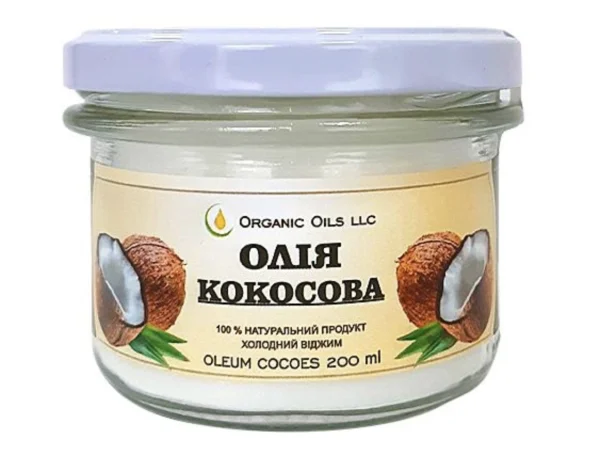 Олія кокосова холодного віджиму 200мл