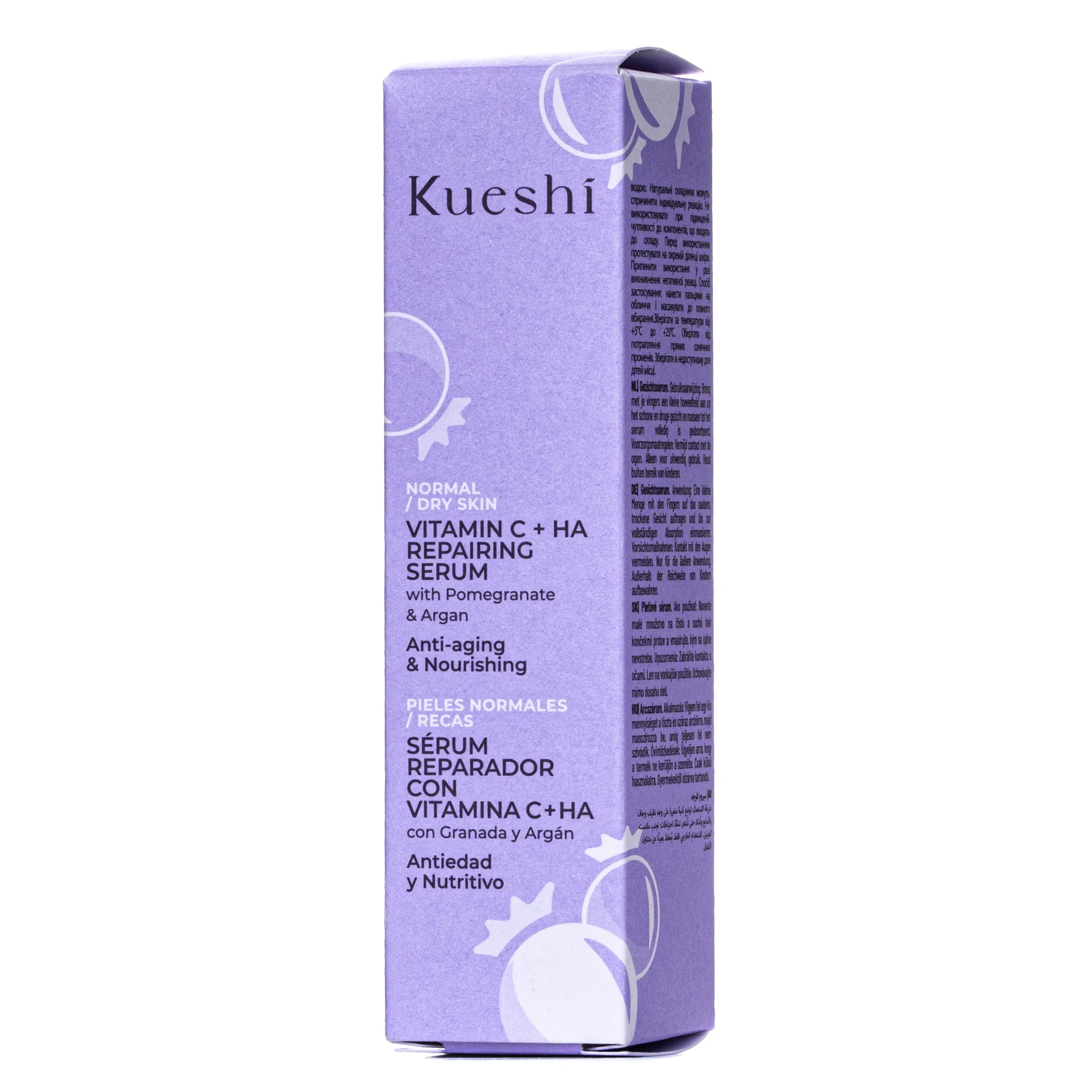 Сироватка для обличчя Kueshi (Куеші) для сухої шкіри з вітаміном С гранат, 30 мл