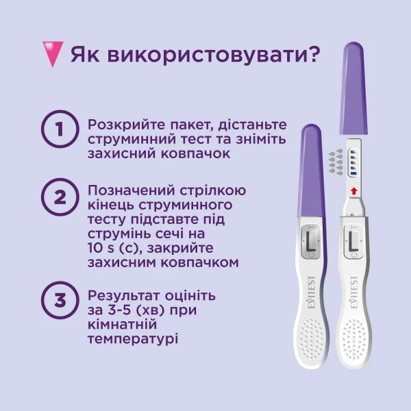 Тест-полоска для определения беременности EVITEST (Эвитест) синий 2 шт