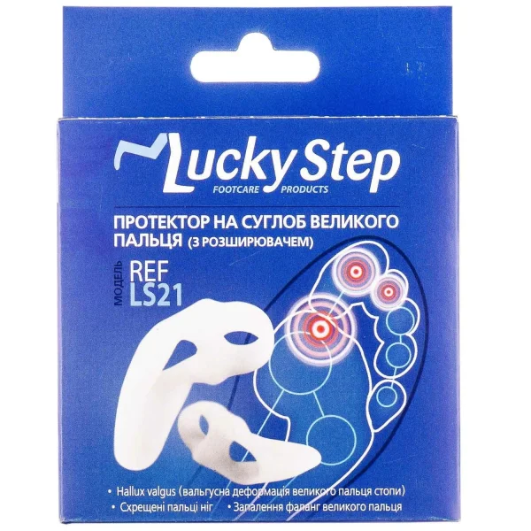 Протектор на сустав большого пальца Алком Lucky Step с расширителем, 1 пара