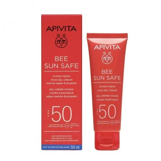 Гель-крем для лица Apivita Bee Sun Safe (Апивита Би Сан Сейф) солнцезащитный SPF50, 50 мл