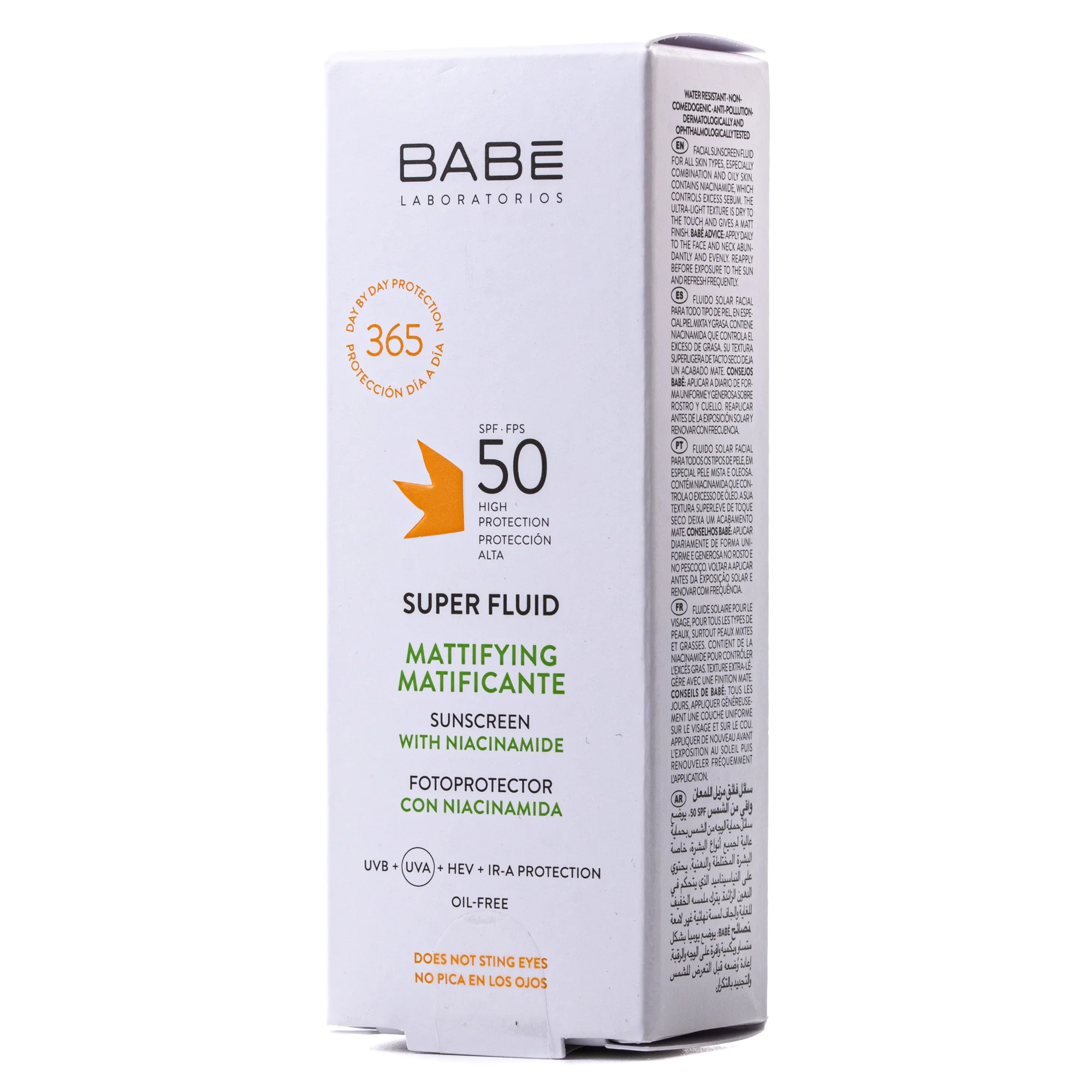Флюїд сонцезахисний Бабе Сан Протекшин (Babe Laboratorios Sun Protection) з матуючим ефектом SPF50, 50 мл