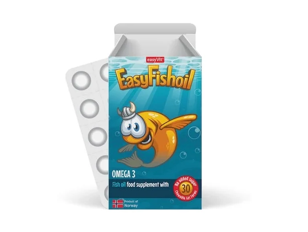 EasyFishoil (Ізіфішойл) Kids пастилки жувальні зі смаком полуниці, 30 шт.