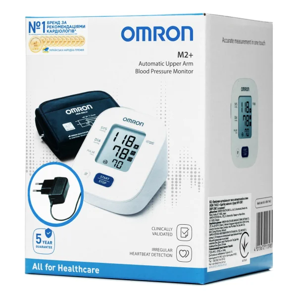 Тонометр Omron (Омрон) модель M2+ (HEM-7146-Е) автоматический, 1 шт.