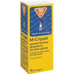 М-спрей назал. 50 мкг/д 140 доз 18 г фл. №1