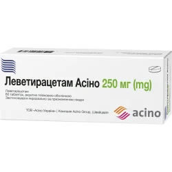 Леветирацетам Асіно таблетки по 250 мг, 60 шт.