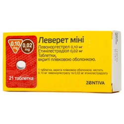 Леверет Міні таблетки по 0,1 мг/0,02 мг, 21 шт.