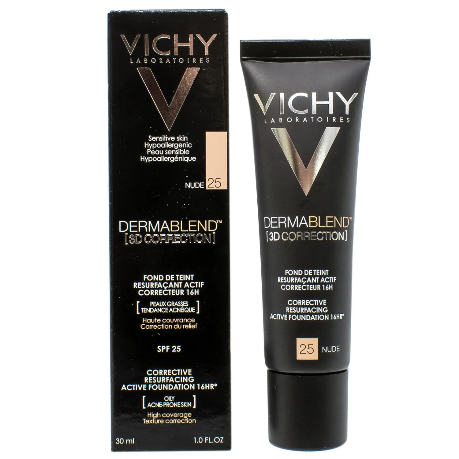 Тональний крем для обличчя Vichy (Віши) Dermablend 3D матуючий вирівнюючий, відтінок 25, 30 мл