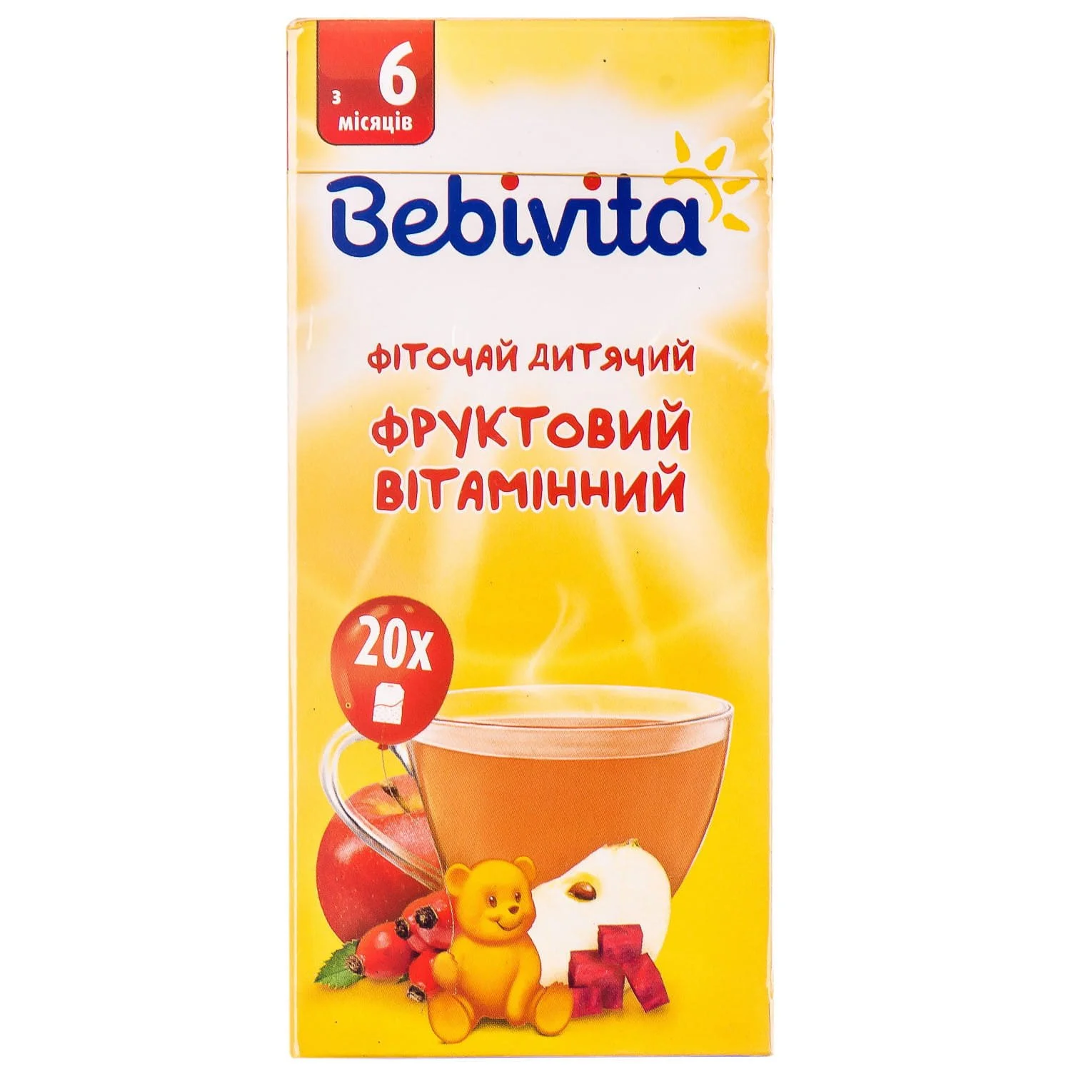 Фруктовий чай БебіВіта (Bebivita) вітамінний, 30 г