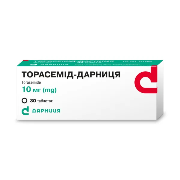 Торасемід-Дарниця у таблетках по 10 мг, 30 шт.