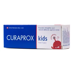 Зубна паста дитяча Курапрокс (Curaprox) з фтором з 2-х років з ароматом полуниці, 60 мл