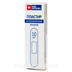 Пластир на полімерній основі прозорий 19 мм*72 мм, 10 шт - Моя Аптечка