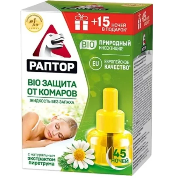 Рідина для фумігатора Раптор Біо 45 ночей, 1 шт.