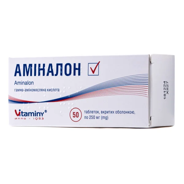 Аминалон таблетки по 0,25 г, 50 шт.