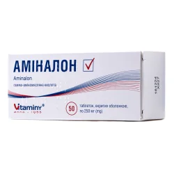 Аминалон таблетки по 0,25 г, 50 шт.