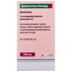 Цисплатин Аккорд конц. д/інф. 1мг/мл фл. 100мл №1