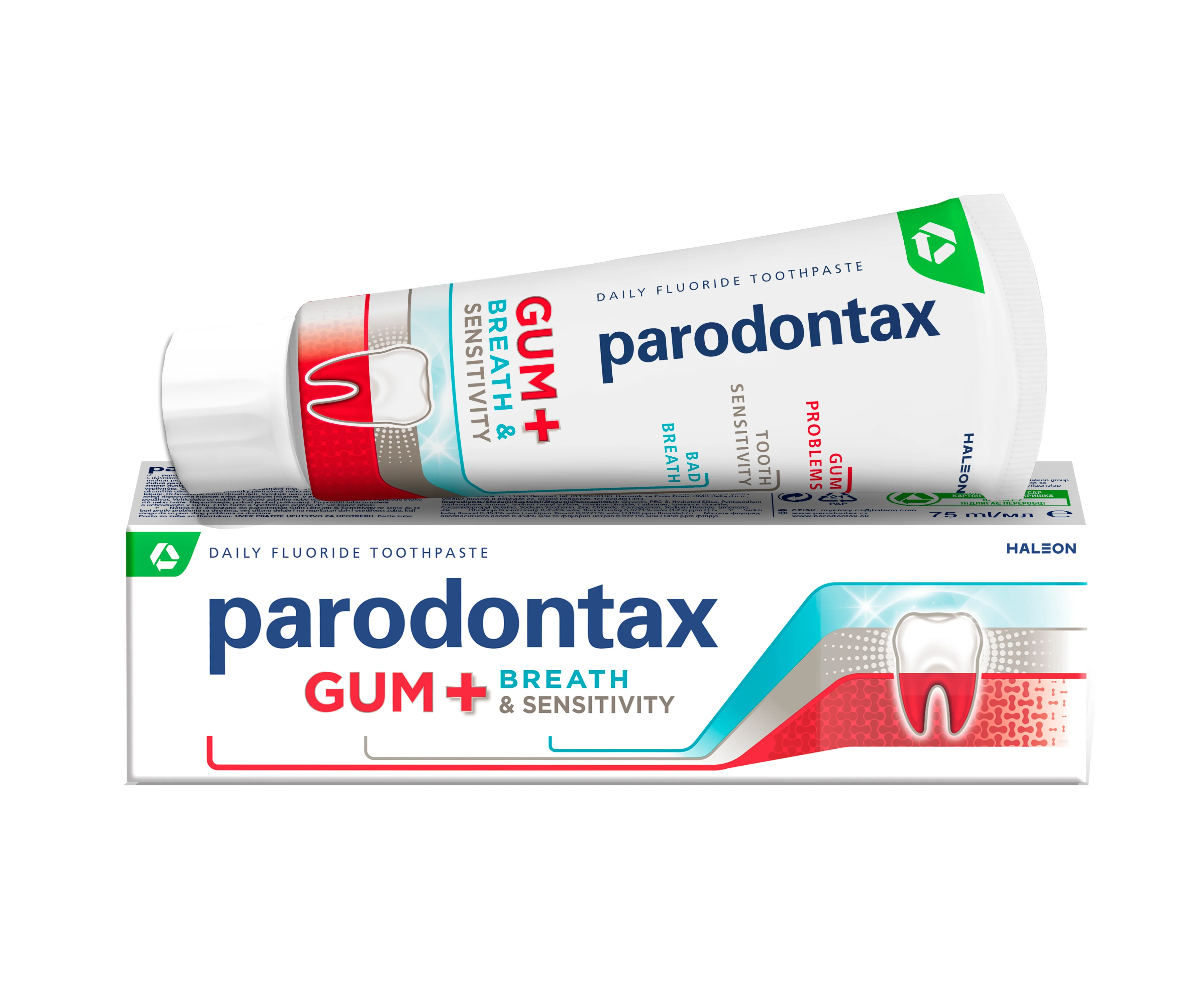 Зубна паста Parodontax (Пародонтакс) Захист ясен + свіжий подих і чутливість зубів, 75 мл