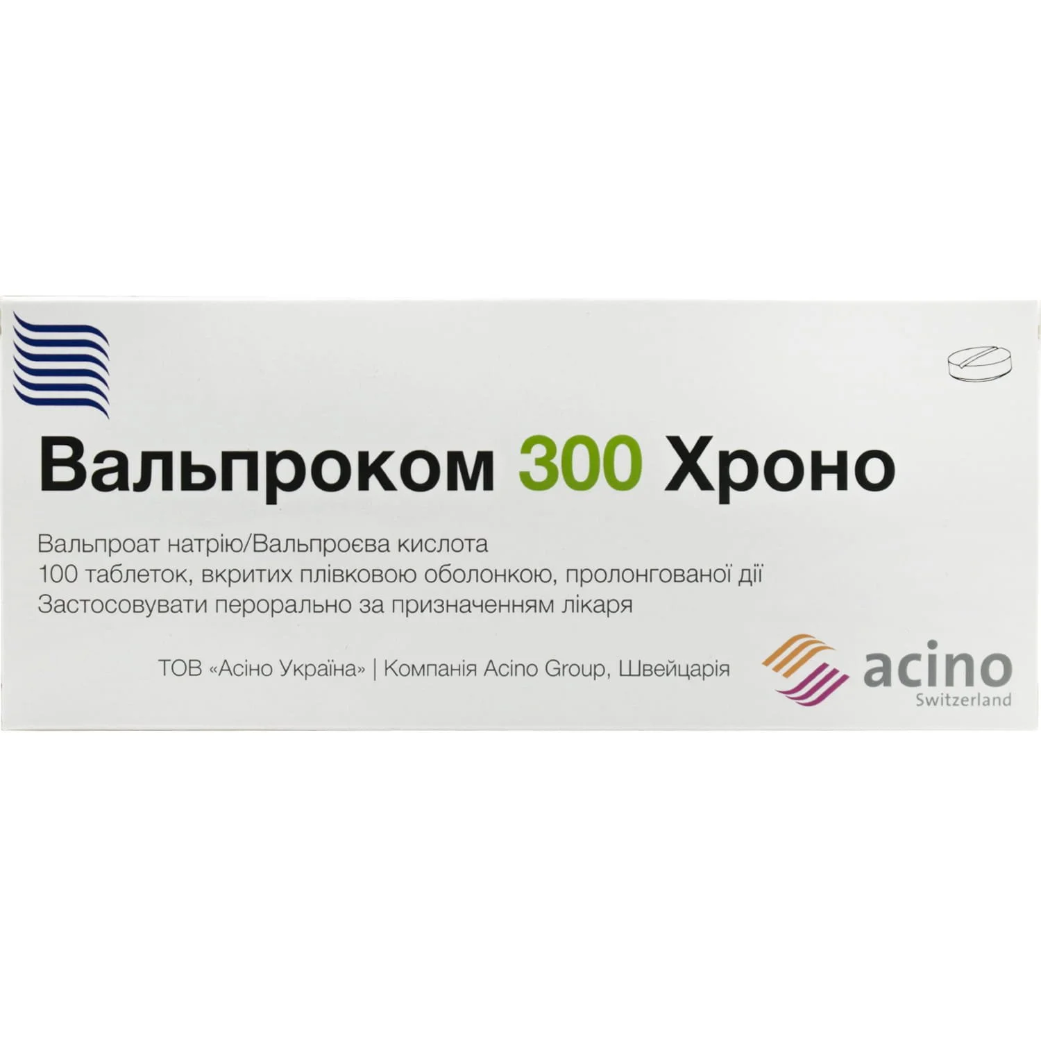 Вальпроком Хроно таблетки по 500 мг, 30 шт.: инструкция, цена, отзывы,  аналоги. Купить Вальпроком Хроно таблетки по 500 мг, 30 шт. от Фарма Старт  Україна в Украине: Киев, Харьков, Одесса | Подорожник