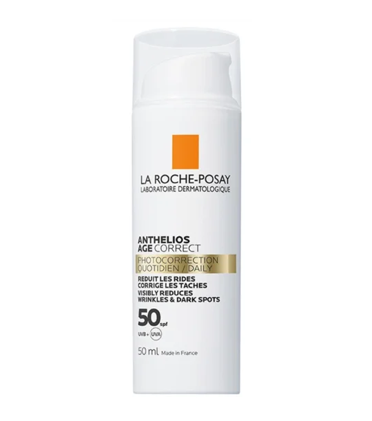 Сонцезахисний засіб для обличчя La Roche-Posay (Ля Рош-Позе) Anthelios Correct проти зморшок для чутливої шкіри SPF50, 50 мл
