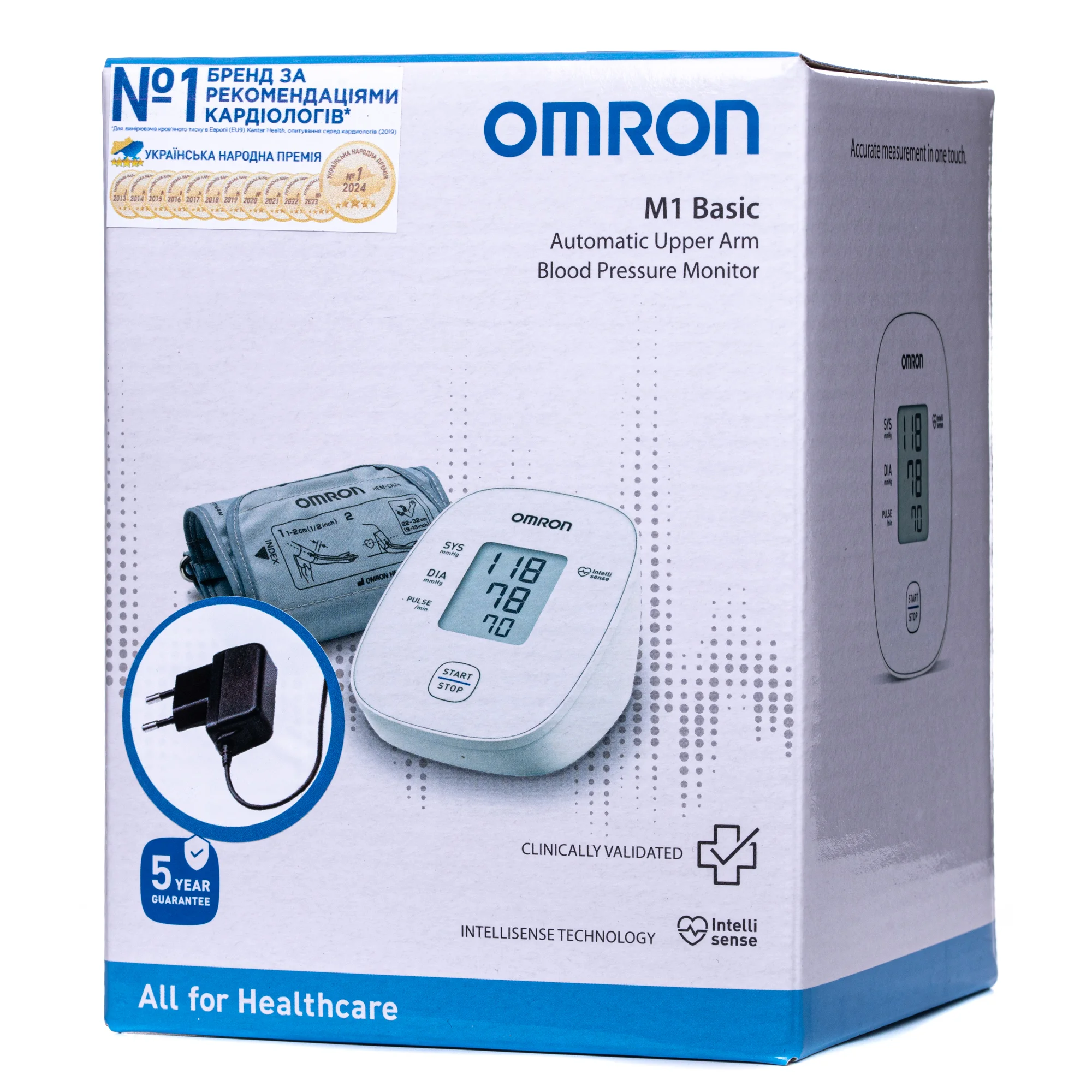 Тонометр Omron (Омрон) M1 Basic (HEM-7121J-LAF) автоматичний, 1 шт.