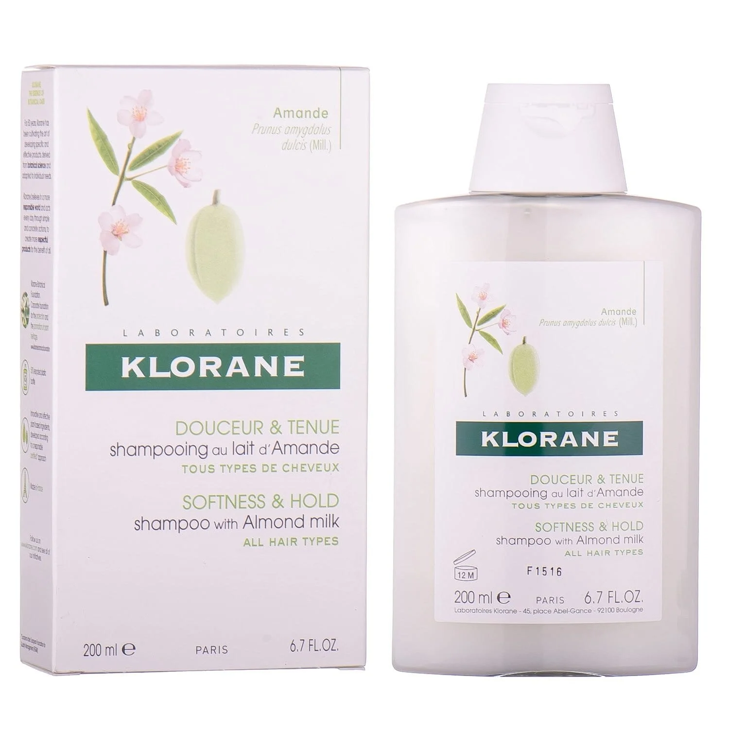 Шампунь для волосся Klorane (Клоран) для збільшення об’єму з мигдалевим молочком, 200 мл