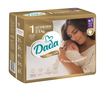 Підгузники Dada (Дада) Extra Care Newborn 1 (2-5кг), 23 шт.