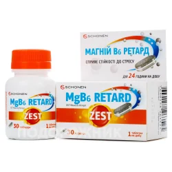 Зест Антистрес MgB6 ретард (Zest Antistress MgB6 Retard) таблетки, 30 шт.