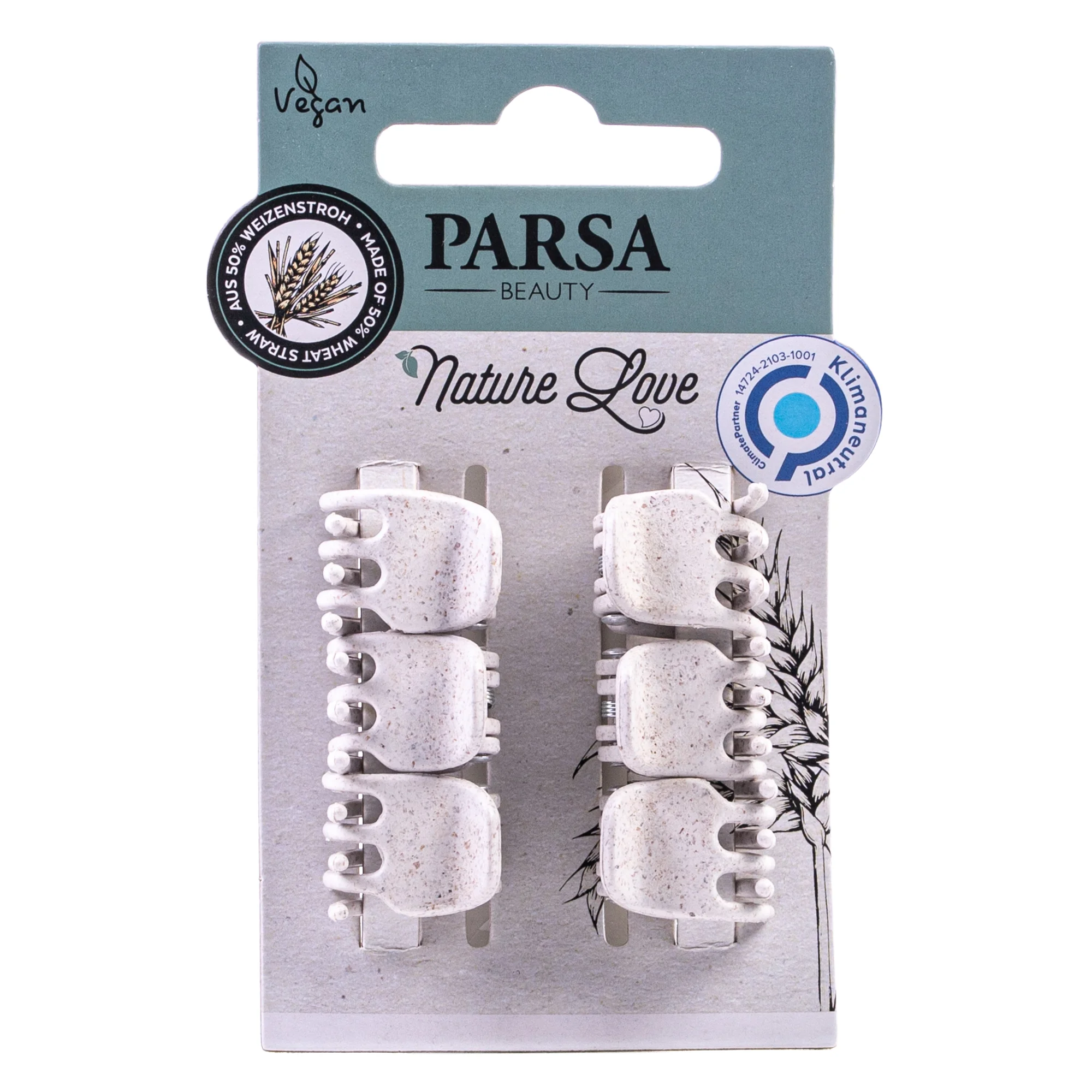 Заколки для волосся Parsa (Парса) білі, 6 шт.