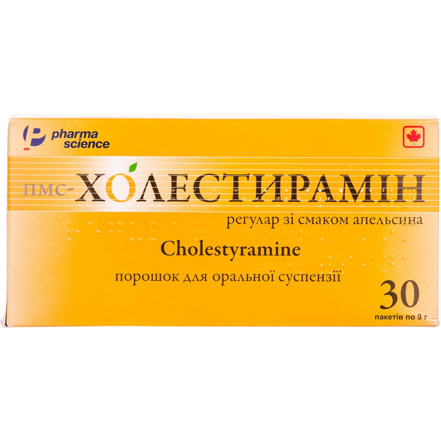 ПМС-Холестирамін регулар порошок для суспензії зі смаком апельсина в пакетах, 30 шт.
