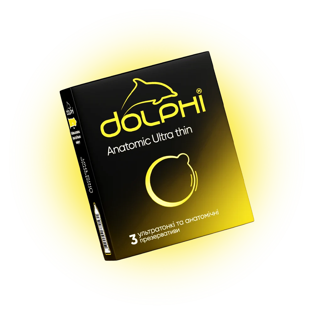Презервативи Долфі анатомічні надтонкі (Dolphi anatomic ultrathin), 3 шт.