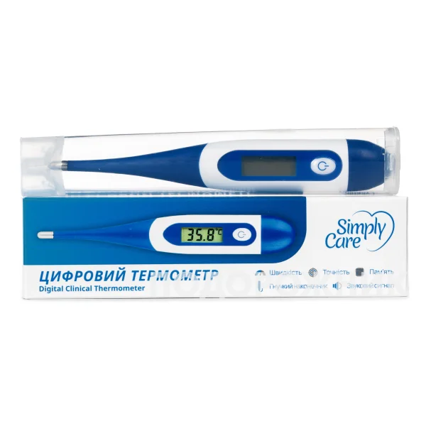 Термометр цифровой Simply Care (Симпли Кеа) с гибким наконечником, 1 шт.