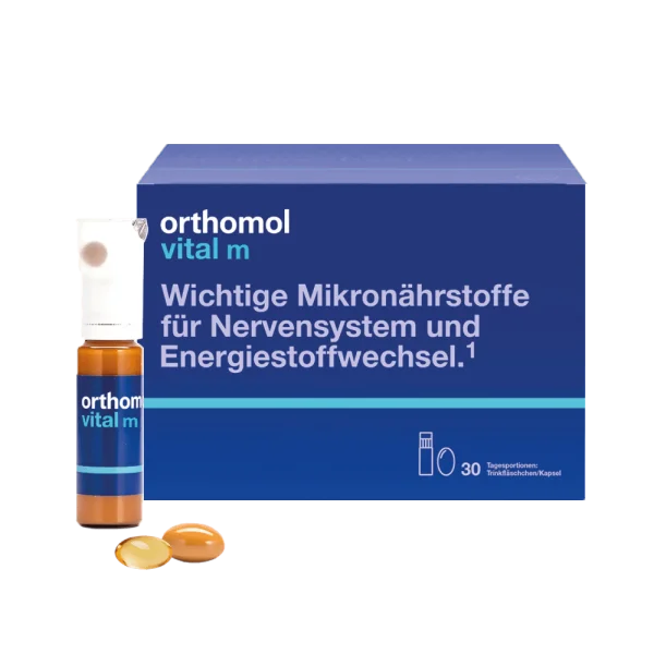 Orthomol Vital M (Ортомол Витал М) для мужчин, питьевой, курс на 30 дней