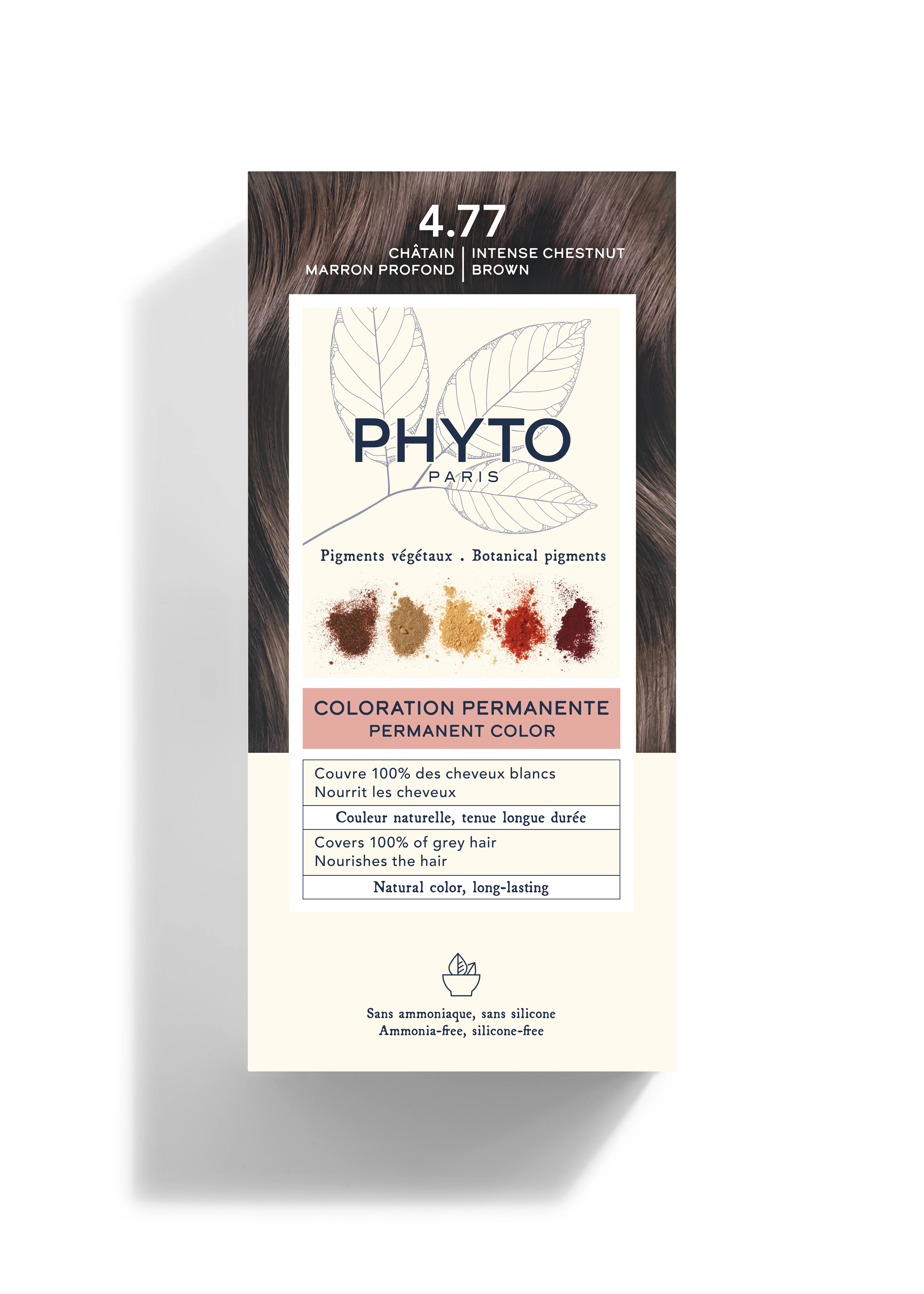 Крем-фарба для волосся Фіто (Phyto) Фітоколор Сенситів 4.77 шатен темний каштановий