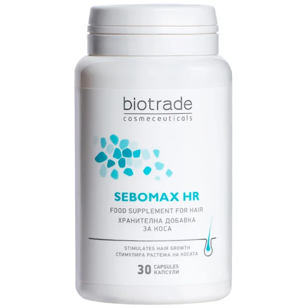 Витаминно-минеральный комплекс против выпадения волос Биотрейд (Biotrade) Себомакс HR капсулы, 30 шт.