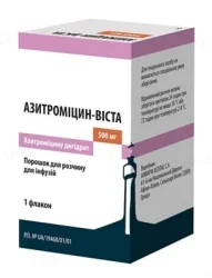 Азитроміцин-Віста пор. д/р-ну д/інф. фл. 500мг №1