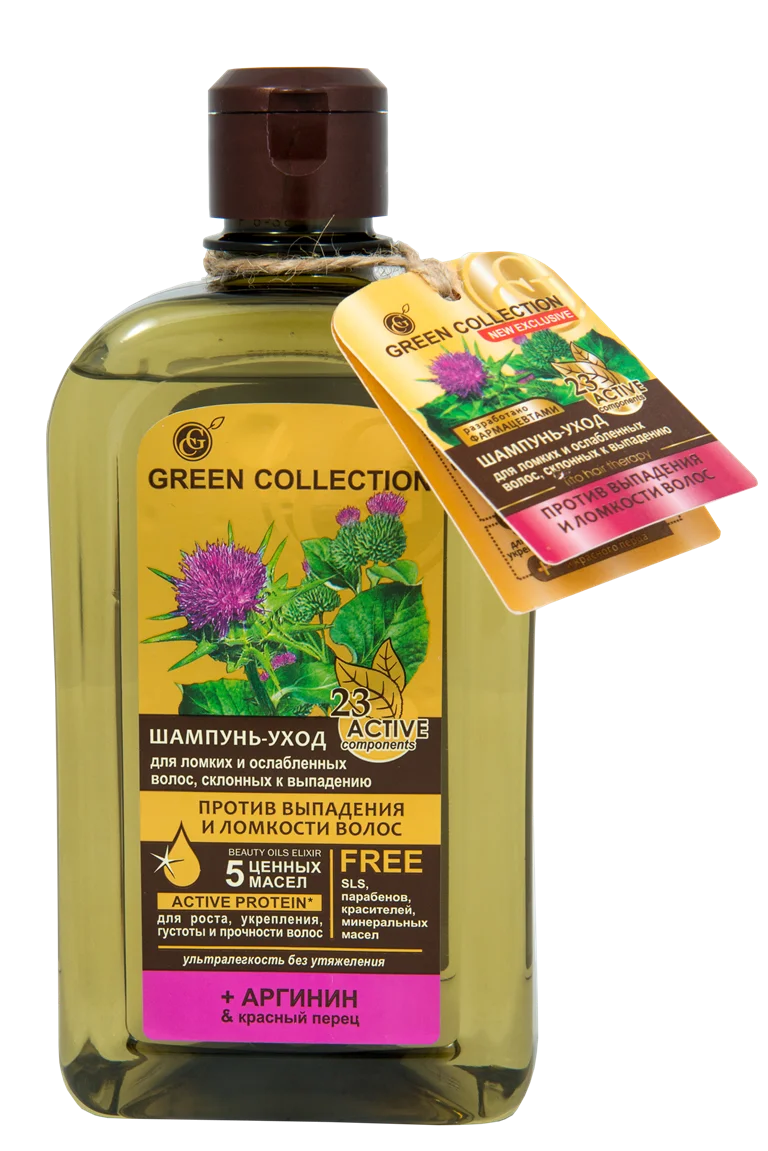 Шампунь-догляд Green Collection (Грін Колекшн) проти випадіння та ламкості волосся, 500 мл
