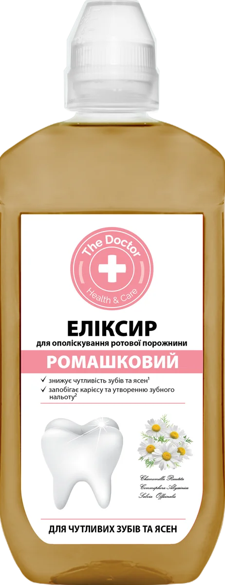 Еліксир для ополіскування порожнини рота Домашній Доктор, Ромашковий, 500 мл